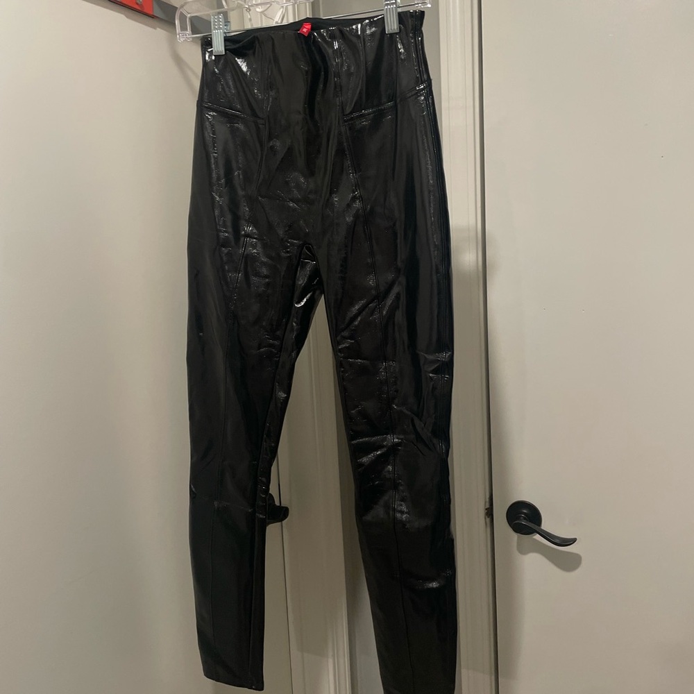 Spanx Shape patent leather pants